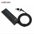 [������] USB3.2 Gen1 7��Ʈ 1.2M���̺� USB��Ƽ���(A��Ʈ4��+C��Ʈ3��) A+C ���Ŀ���� LH-7000AC